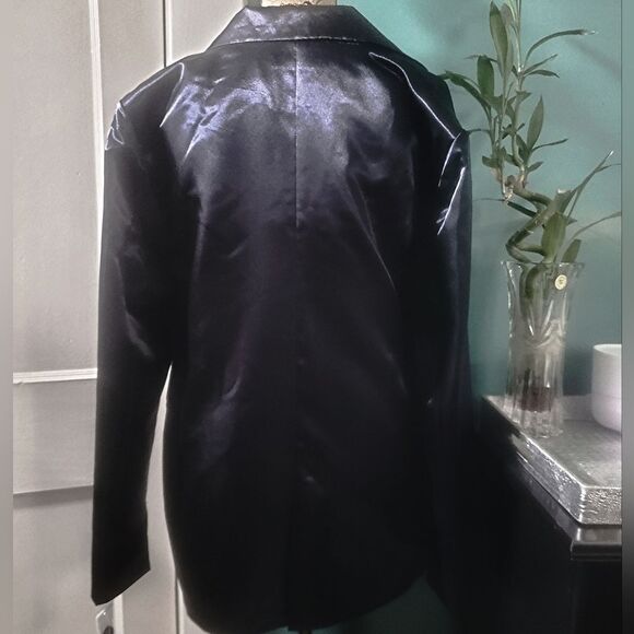 Blue Satin Blazer - Picture 5 of 8